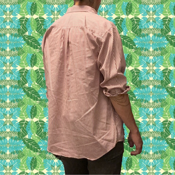 Club Room red/ white striped button down - Picture 5 of 6